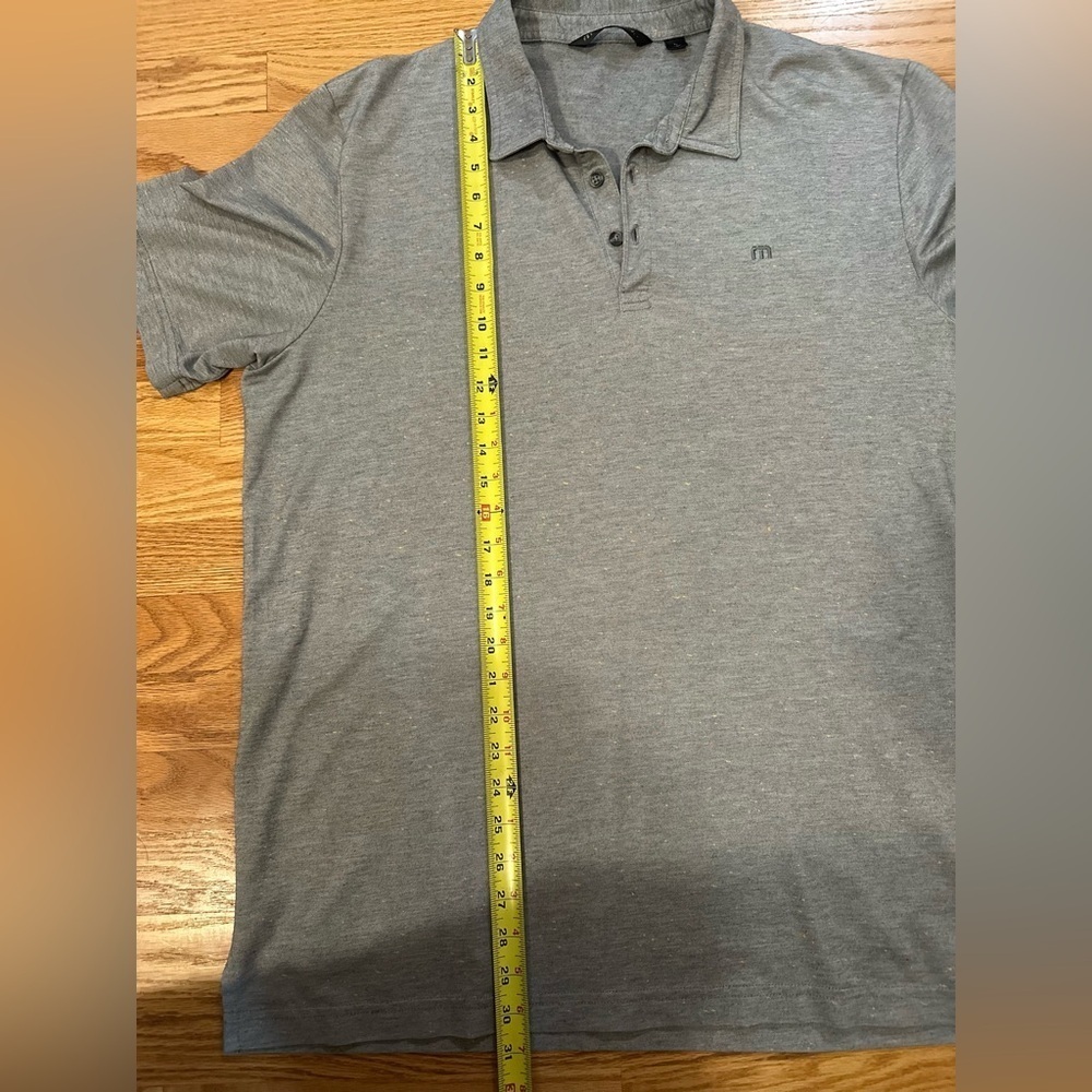 Travis Mathew Polo Shirt Mens Size XL Gray Confetti Preppy Dad Comfort Active - Picture 11 of 11